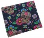 Loop Schal Rundschal Totenkopf skull Blumen Herz